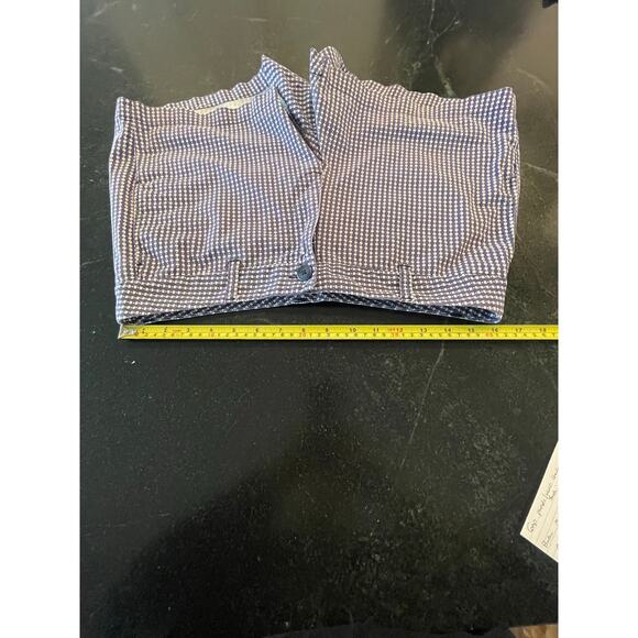 Gap Dark purple and white check pattern stretch shorts 10 ladies - Picture 8 of 10